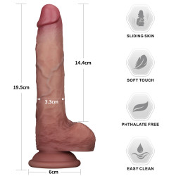 DILDO 7,5" SLIDING SKIN PRO II
