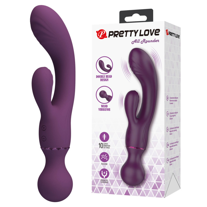 WIBRATOR PRETTY LOVE ALL ROUNDER KRÓLICZEK O PODWÓJNYM DZIAŁANIU
