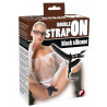 DOUBLE STRAP ON BLACK SILICONE
