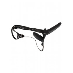 DOUBLE STRAP ON BLACK SILICONE