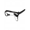 DOUBLE STRAP ON BLACK SILICONE