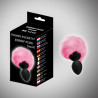 OGONEK KOREK BUNNY PLUG SMALL BLACK & PINK