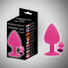PLUG DIAMOND KING SMALL PINK WITHH BLACK STONE