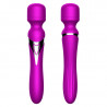 STYMULATOR SILILCONE DUAL MASSAGER WAND USB 7+7 FUNKCJI  PURPLE