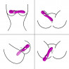RÓŻDŻKA STYMULATOR SILILCONE DUAL MASSAGER WAND USB 7+7 FUNKCJI  PURPLE