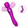 STYMULATOR SILILCONE DUAL MASSAGER WAND USB 7+7 FUNKCJI  PURPLE