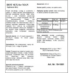 SUPL.DIETY HOT SEX FOR MAN 20ML ZWIĘKSZENIE LIBIDO
