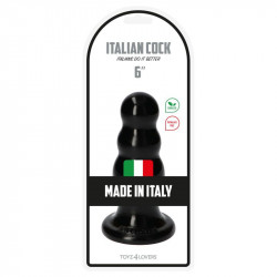 PLUG ITALIAN COCK 6" BLACK