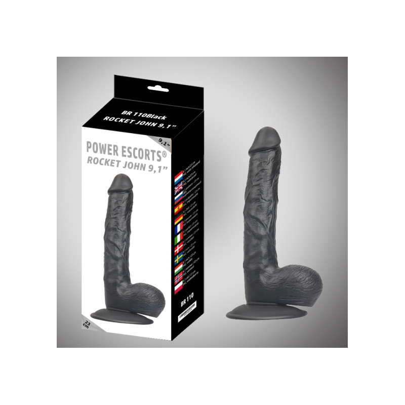 DILDO JOHN 9,1" BLACK