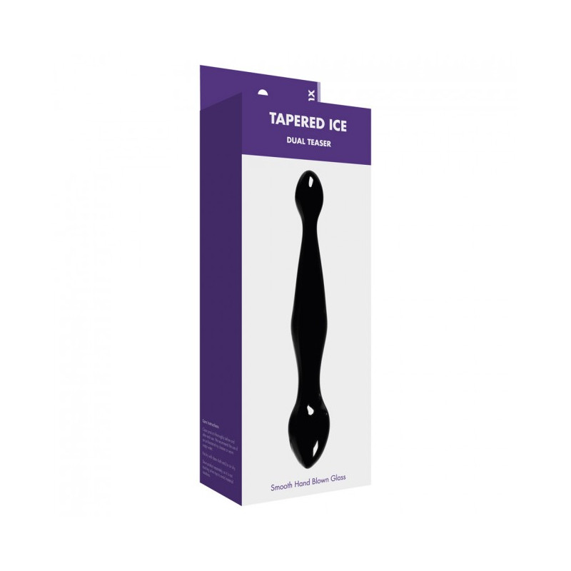 DILDO SZKLANE TAPERED ICE BLACK