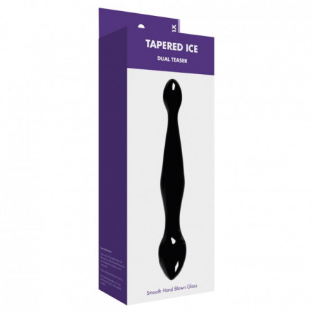 DILDO SZKLANE TAPERED ICE BLACK