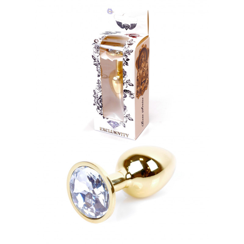 KOREK-PLUG JEWELLERY GOLD PLUG CLEAR