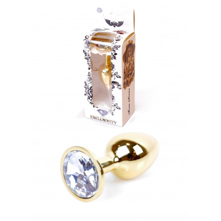 KOREK-PLUG JEWELLERY GOLD PLUG CLEAR