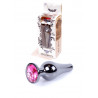 KOREK BIŻUTERIA DARK SILVER BUTT PLUG PINK