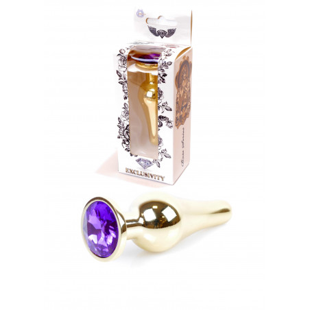 KOREK BIŻUTERIA GOLD BUTT PLUG PURPLE