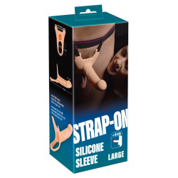 STRAP-ON SILICONE SLEVE +6CM