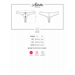 OBSESSIVE ALABASTRA CROTCHLESS THONG L/XL